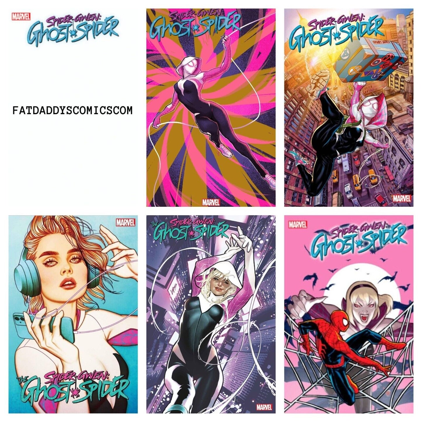 SPIDER-GWEN THE GHOST-SPIDER #1 FULL 6 BOOK COMIC SET INC FOIL MARVEL MCU RAW