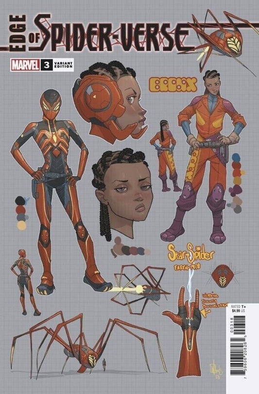 Edge of Spider-Verse 3 Pete Woods Design Var 1:10 2024 RAW 1st app Star-Spider