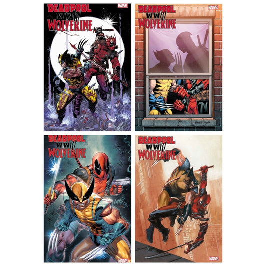 Deadpool Wolverine WWIII #1 4 COVER SET SHIPS 5/1 LIEFELD RAW