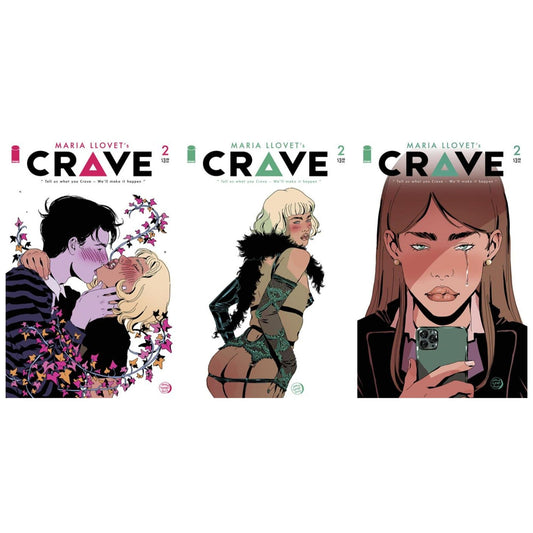 Crave 2 by Maria Llovet Image Comics Lot ALL 3 Covers in hand shipping now raw