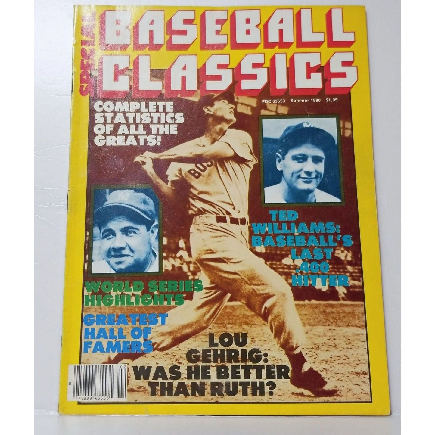 SPECIAL BASEBALL CLASSICS SUMMER 1980 WORLD SERIES HIGHLIGHTS MAGAZINE MLB